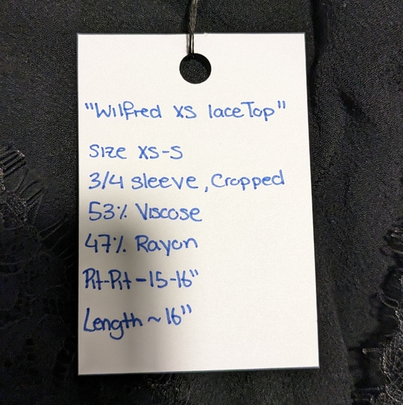 (181) Wilfred Lace Crop Top - Picture 7 of 7